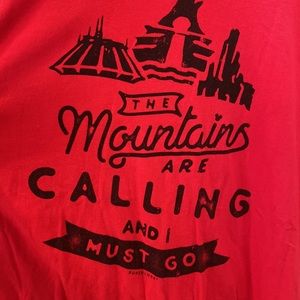 Disney Themed The Mountains are Calling and I Must Go Tee